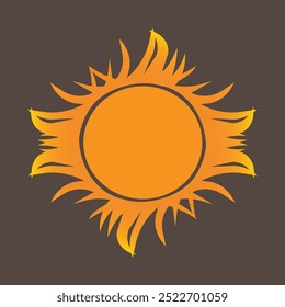 sun illustration, t-shart , yellow 