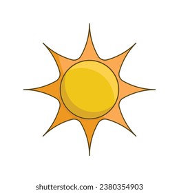 Sun illustration weather season and meteorology theme. Isolated design. Vector illustration