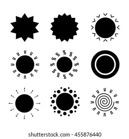 Sun. Illustration weather symbol design for web and app. Vector Illustration