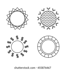 Sun. Illustration weather symbol design for web and app. Vector Illustration