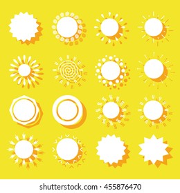 Sun. Illustration weather symbol design for web and app. Vector Illustration