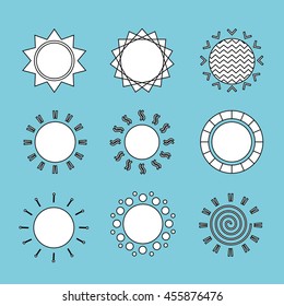 Sun. Illustration weather symbol design for web and app. Vector Illustration