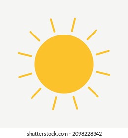 sun illustration for website design, mobile app, web button.