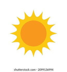 Sun illustration for website design, mobile app, web button.
