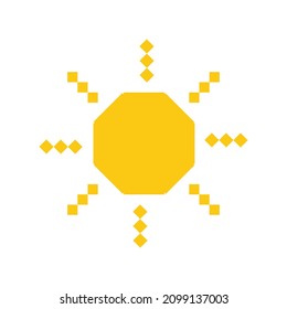 Sun illustration for website design, mobile app, web button.