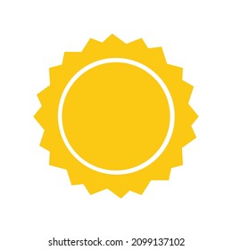 Sun illustration for website design, mobile app, web button.