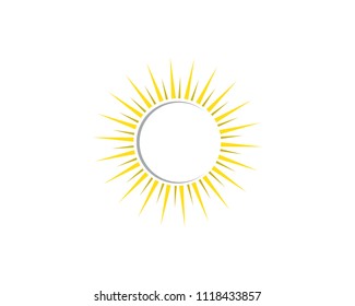 sun ilustration logo icon template