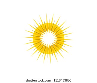 sun ilustration logo icon template