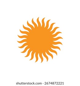 
Modelo de vetor de ícone de logotipo de ilustração da Sun