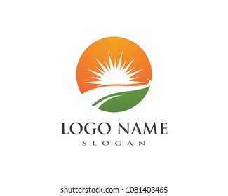 sun ilustration logo vector icon template
