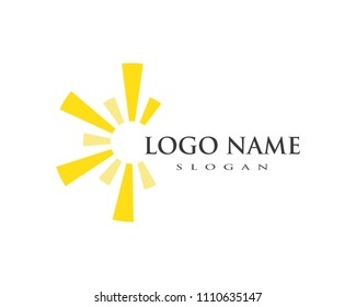 sun ilustration logo vector icon template