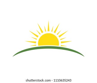 sun ilustration logo vector icon template