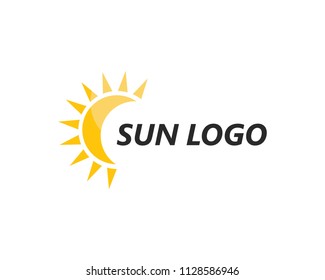 sun ilustration logo vector icon template