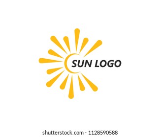 sun ilustration logo vector icon template