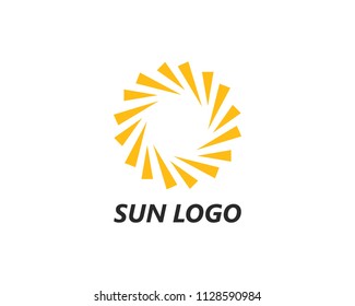 sun ilustration logo vector icon template