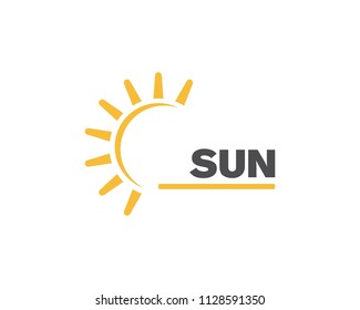sun ilustration logo vector icon template