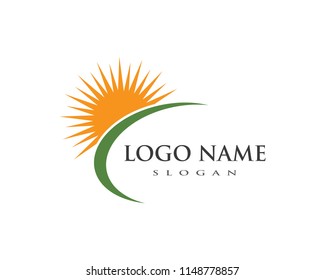 sun ilustration logo vector icon template