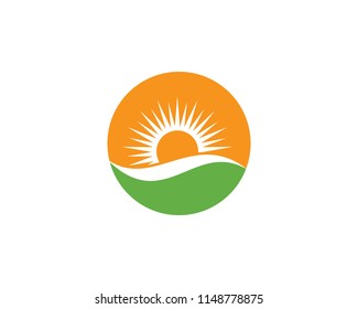 sun ilustration logo vector icon template