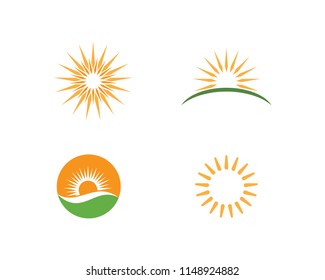 sun ilustration logo vector icon template