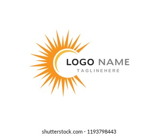 sun ilustration logo vector icon template