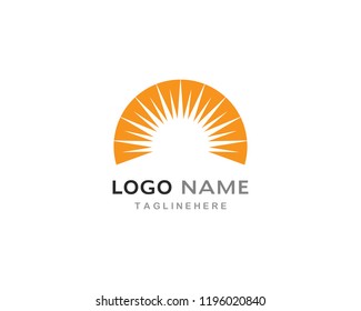 sun ilustration logo vector icon template