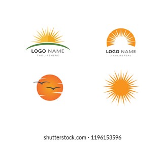 sun ilustration logo vector icon template