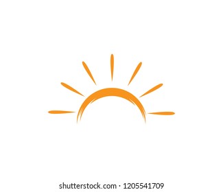 sun ilustration logo vector icon template