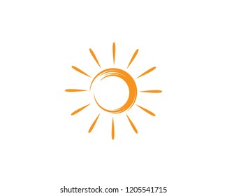 Sun Ilustration Logo Vector Icon Template