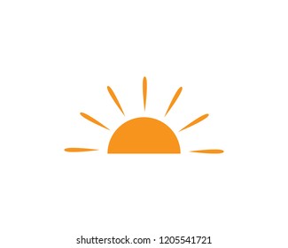 sun ilustration logo vector icon template