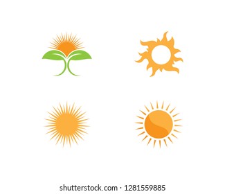 sun ilustration logo vector icon template