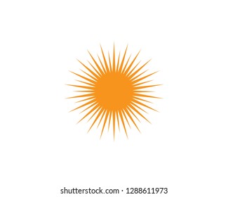 sun ilustration logo vector icon template