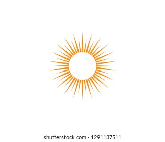 sun ilustration logo vector icon template