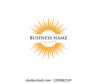 sun ilustration logo vector icon template