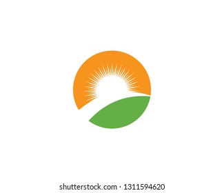 sun ilustration logo vector icon template