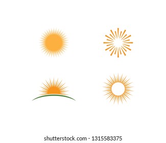 sun ilustration logo vector icon template