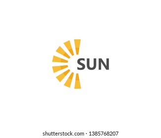 sun ilustration logo vector icon template