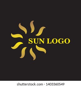 sun ilustration logo vector icon template