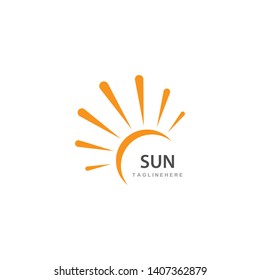 sun ilustration logo vector icon template
