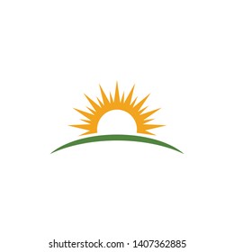 sun ilustration logo vector icon template