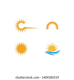 
sun ilustration logo vector icon template