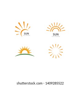 
sun ilustration logo vector icon template