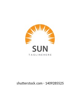 
sun ilustration logo vector icon template