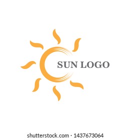 sun ilustration logo vector icon template