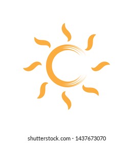 sun ilustration logo vector icon template