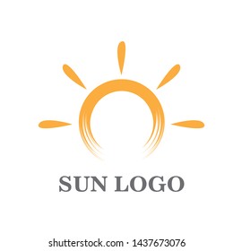 sun ilustration logo vector icon template