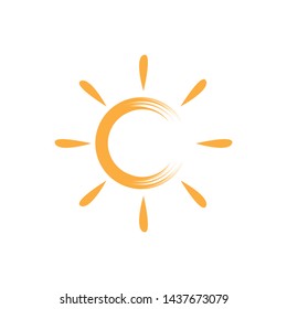 sun ilustration logo vector icon template