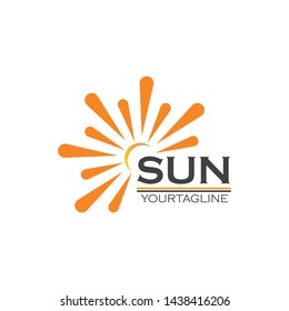 sun ilustration logo vector icon template
