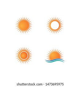 sun ilustration logo vector icon template