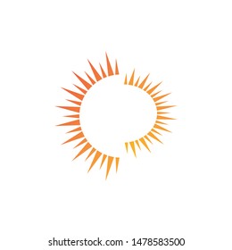 sun ilustration logo vector icon template