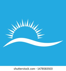 sun ilustration logo vector icon template